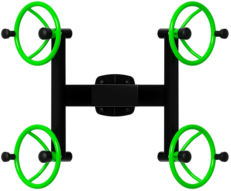 Рули (положение стоя) зеленый - Уличный тренажер - СТ 101-12