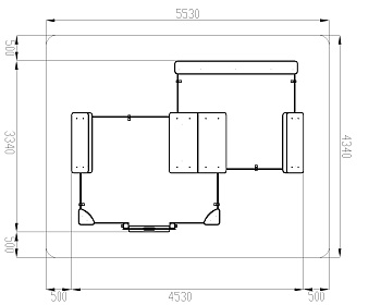Песочный дворик двойной большой с навесом Домик (Ракушки) - ИО 6.01.03-01