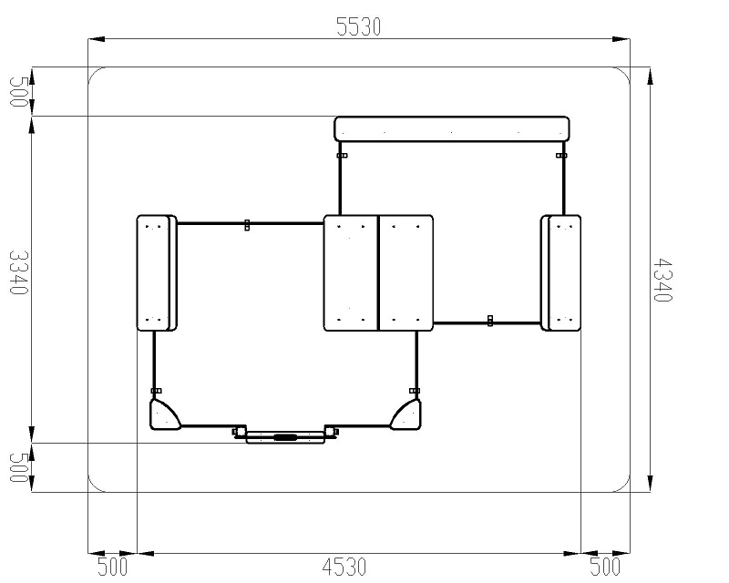 Песочный дворик двойной большой с навесом Домик (Ракушки) - ИО 6.01.03-01