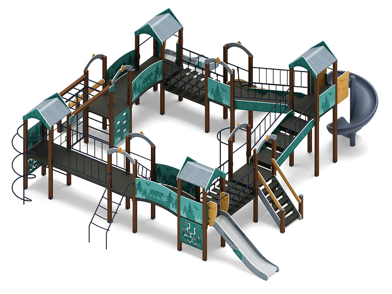 Остров детства (Тайга) - ДИК 2.01.8.02-03.И1 - Игровой комплекс H=1200 H=2000