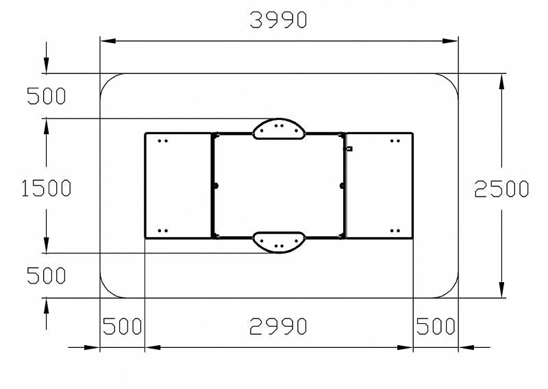 Песочница с крышкой средняя (Азбука) - ИО 5.01.11-05