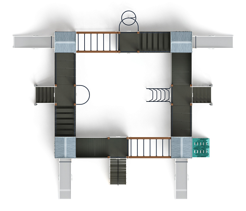 Остров детства (Тайга) - ДИК 2.01.8.01-03 - Игровой комплекс H=1200