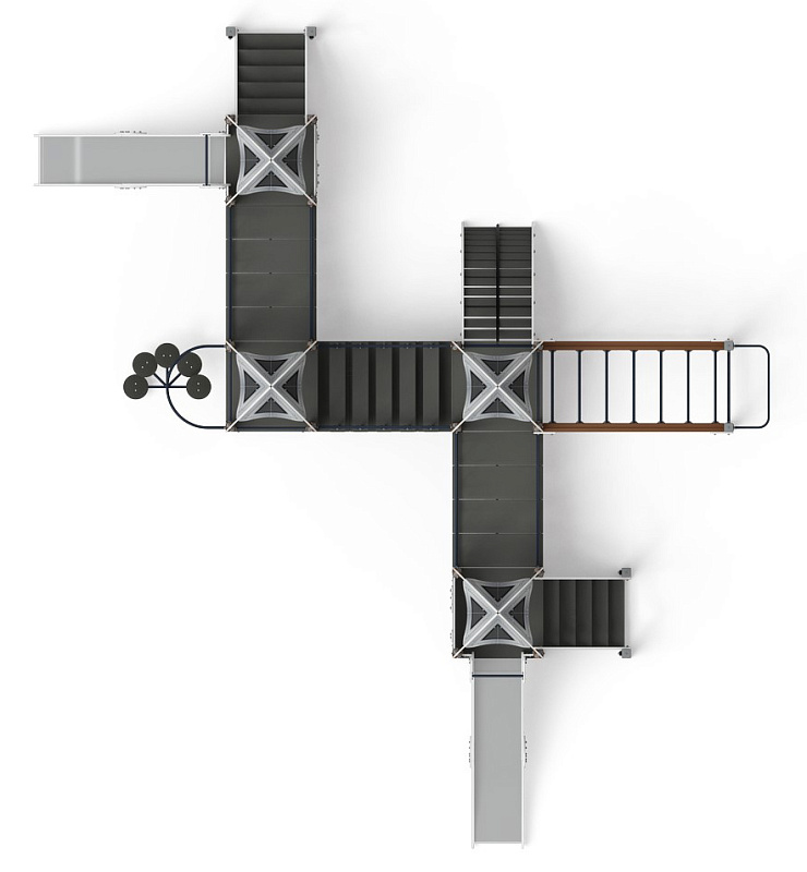 Космопорт (Серый) - ДИК 2.14.07-11 - Игровой комплекс H=1200
