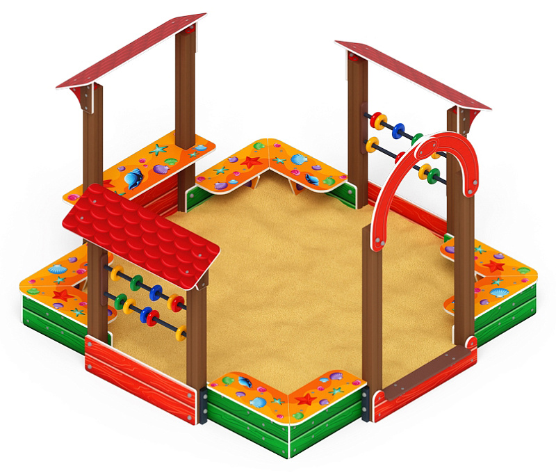 Песочный дворик Теремок (Ракушки) - ИО 6.01.04-01