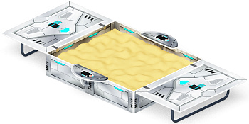 Песочница с крышкой средняя (Техно) - ИО 5.01.11-09