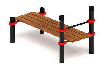 Гимнастическая скамья с фиксацией ступней