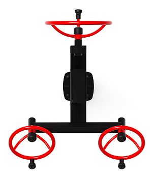 Рули (положение сидя) красный - Уличный тренажер - СТ 104-11