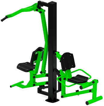 Тяга верхняя+Флекс (зеленый) - Уличный тренажер - СТ 021-12.И1