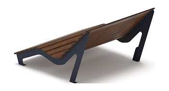 Шезлонг парковый - МФ 42.03.01-20 (Темный дуб) Д:1500  (под анкера)