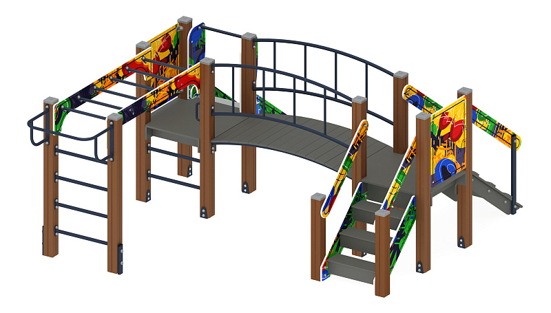 Карапуз (Граффити) - ДИК 1.001.05-03 - Игровой комплекс Н=750