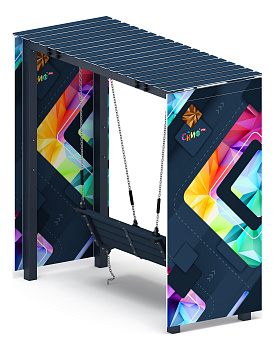 Пергола с диваном (СКИФ) - МФ 78.06.01-01.И1 /без поликарбоната/