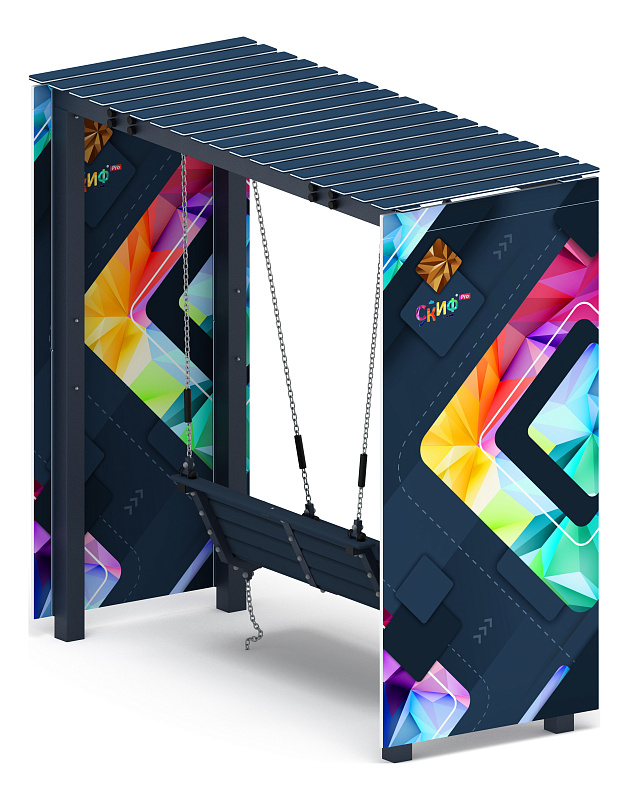 Пергола с диваном (СКИФ) - МФ 78.06.01-01.И1 /без поликарбоната/