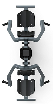 Жим от груди двойной (серый) - Уличный тренажер двойной - СТ 030-13.И1