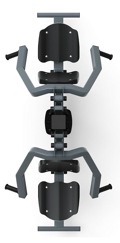 Жим от груди двойной (серый) - Уличный тренажер двойной - СТ 030-13.И1