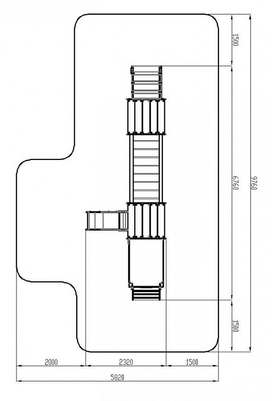 Паровозик (синий) - ДИК 1.03.5.03-01 - Игровой комплекс H=750