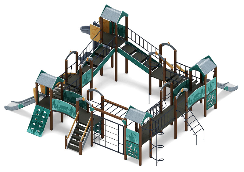 Остров детства (Тайга) - ДИК 2.01.8.02-03.И1 - Игровой комплекс H=1200 H=2000