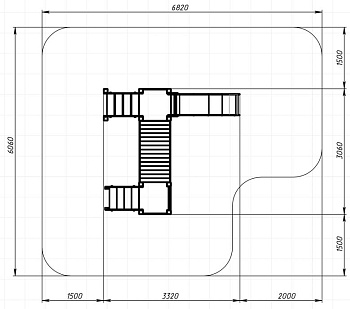 Карапуз (Эко) - ДИК 1.001.01-02 - Игровой комплекс Н=900
