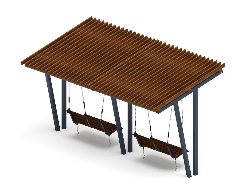 Пергола с диваном - МФ 78.03.02-01.И1 /без поликарбоната/
