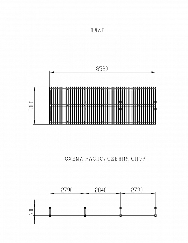 Пергола - МФ 77.04.03-01 /без поликарбоната/
