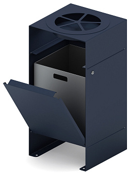 Урна парковая с пепельницей - МФ 50.02.05  (под анкера)