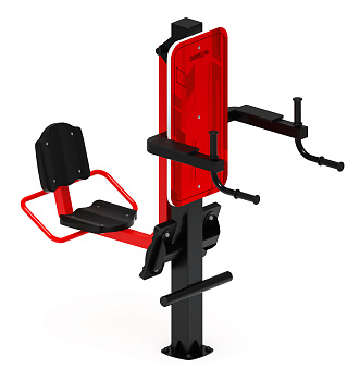 Жим ногами+Брусья (красный) - Уличный тренажер - СТ 023-11