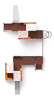 Теремок (Пряничный домик) - ДИК 2.07.03-02 - Игровой комплекс H=750 H=1200