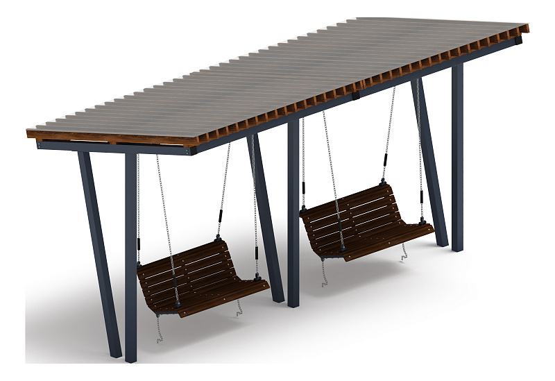 Пергола с диваном - МФ 78.03.02-И1 /с поликарбонатом/