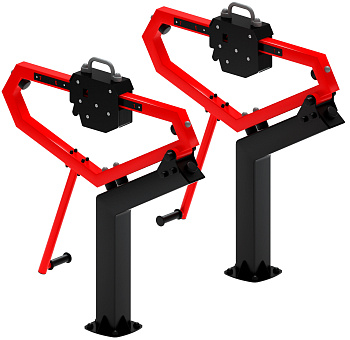 Приседания (красный) - Уличный тренажер - СТ 025-11.П