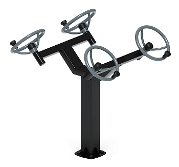 Рули (положение сидя) серый - Уличный тренажер - СТ 102-13