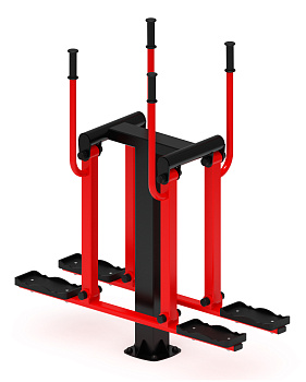 Двойные лыжи (красный) - Уличный тренажер - СТ 009-11.И1