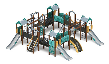 Остров детства (Тайга) - ДИК 2.01.8.01-03 - Игровой комплекс H=1200