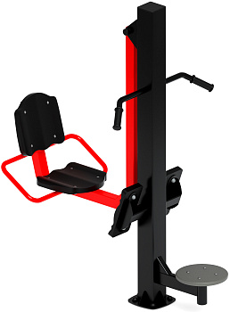 Жим ногами+Твистер (красный) - Уличный тренажер - СТ 022-11
