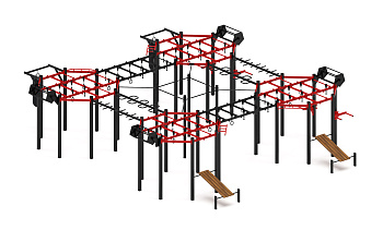 Многофункциональный спортивный комплекс (красный) МК 100.02-01