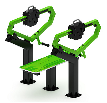 Жим лежа (зеленый) - Уличный тренажер - СТ 026-12.П