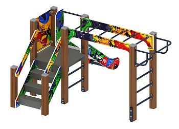 Карапуз (Граффити) - ДИК 1.001.02-03 - Игровой комплекс Н=750