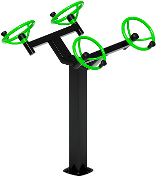Рули (положение стоя) зеленый - Уличный тренажер - СТ 101-12
