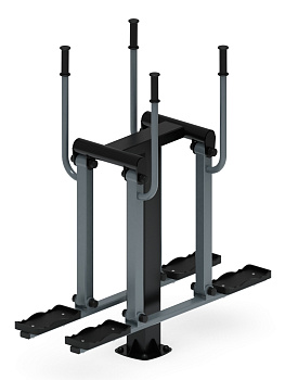 Двойные лыжи (серый) - Уличный тренажер - СТ 009-13.И1