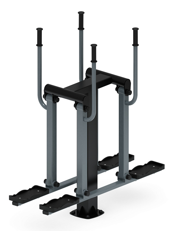 Двойные лыжи (серый) - Уличный тренажер - СТ 009-13.И1